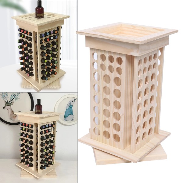 Unbranded Rotating Wood Aroma Essential Oil Display Storage Rack 104