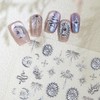 1 Sheets Silver Star Nail Decals for Nail Art 5D