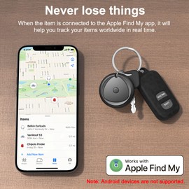 Raykit Tags- 2 Pack, Smart Bluetooth Tarcker Work with iOS Find My (Android not Supported) Smart Tag with Protective Lanyard, Keys Finder and Item Locator for Luggage, Backpack, Wallet, Pets, etc.