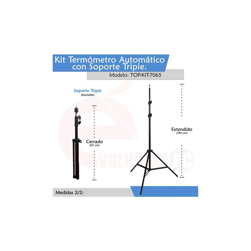 Kit Termometro Automatico Gb-100 Con Soporte Tripie V3