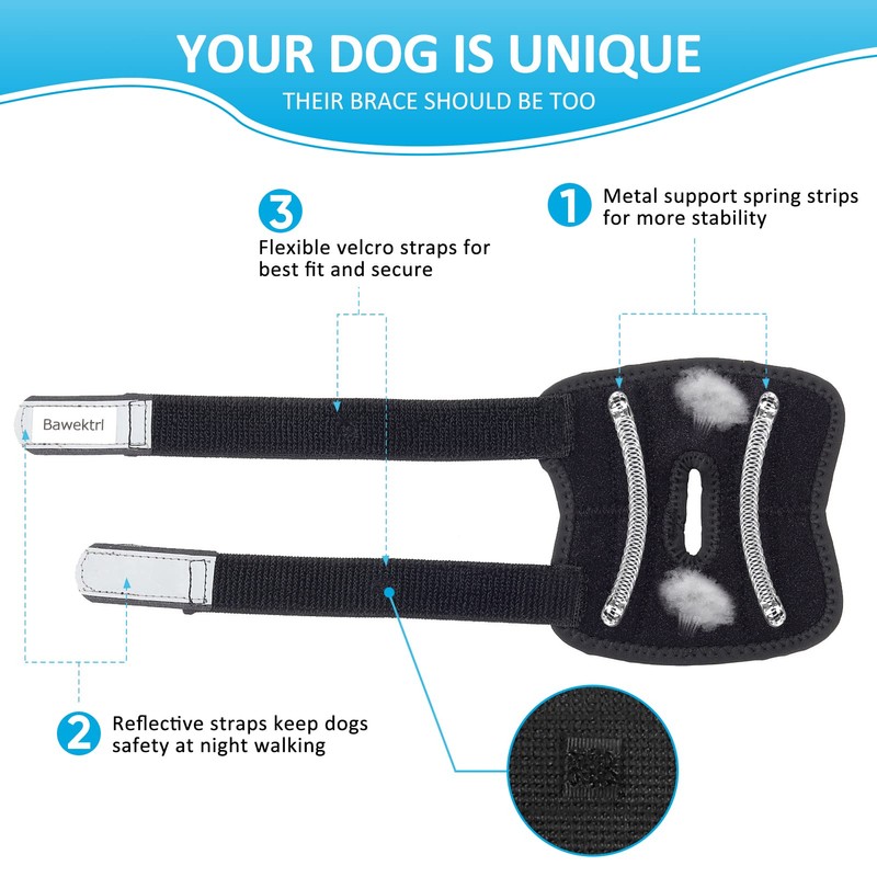 Dog Leg Braces for Rear Legs, Hock Brace for Back