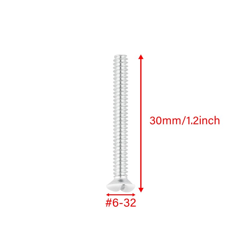SBRRAIL 1.2 Inch Long 6-32 Thread Wall Plate Screws for