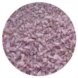 GAF TREASURES 0.5 Pound Natural Semi Tumbled Gemstone Chips, Crushed Mini Crystals, Undrilled Crystal Chips (Rose Quartz)