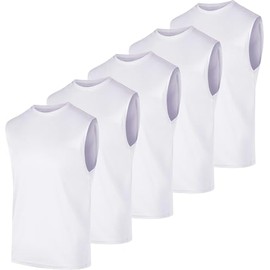 Men's Mesh Tank Top Quick Wicking Jersey Sleeveless Muscle Active Performance Sport Basketball Beach Gym Workout Running Training Fitness Athletic Bodybuilding Undershirt Breathable,Set 2-M