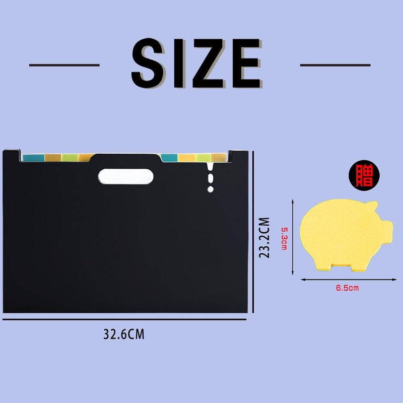 EKEZATA Document Stand, Horizontal A4, 13 Pockets, Document Holder, A4
