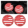 2PCS Bling Car Cup Holder Coasters, 2.74'' American Flag Anti