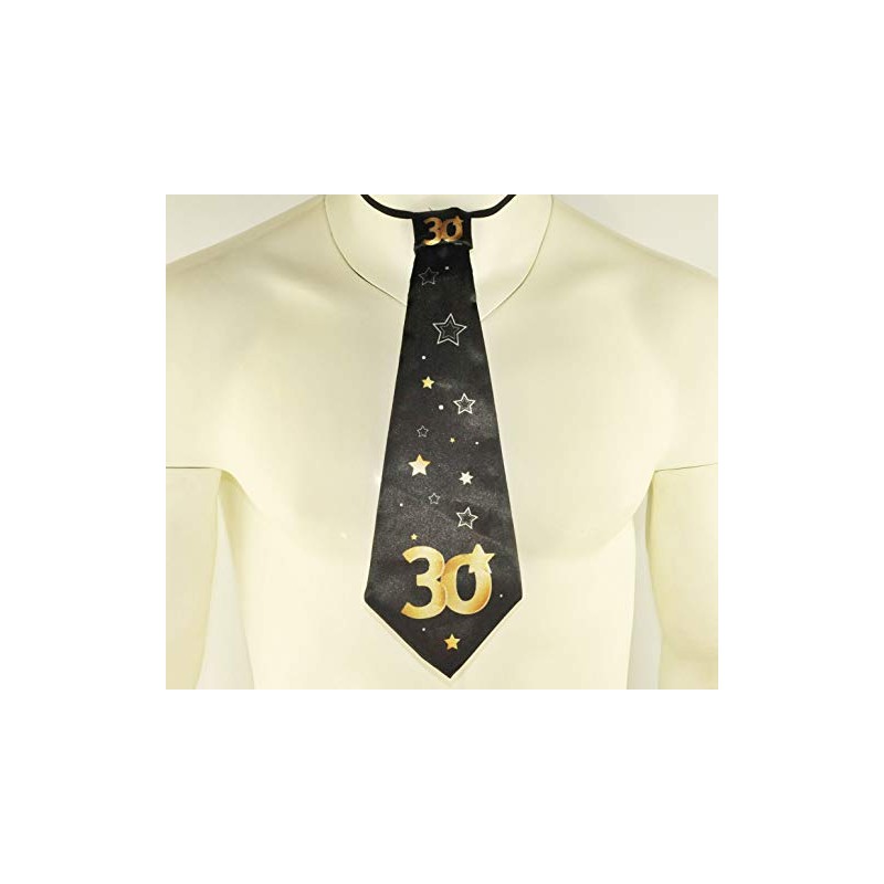 Happium Happy Birthday Black Gold Tie - Party By Age