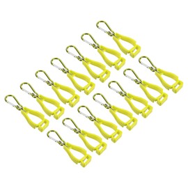 PATIKIL Glove Clips, 14 Pack Gloves Holder Clip Glove Belt Keeper Work Gloves Grabber Helmet Hanger for Construction Worker, Yellow
