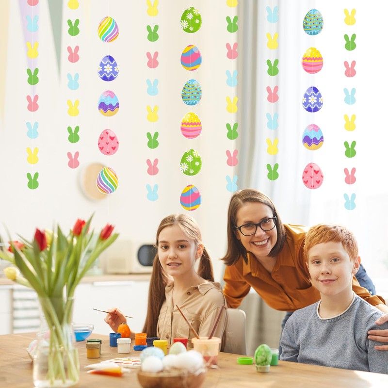 HOWAF 4 Easter Decorations Easter Garland, Easter Egg Garland Easter