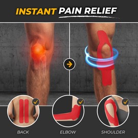 Kinesiology Tape-Incredible Support for Athletic Sports and Recovery+Free Taping Guide-Uncut 2 inch 16.4 feet Roll (Lime Green + Free Taping Guide, Pack of 1)