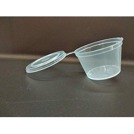 55ml (2oz) Plastic Hinged Lid Deli/Sauce Pot (100)