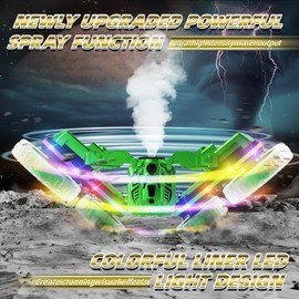 Terucle Remote Control Car, 360°Rotating 4WD RC Cars with Cool Spray, 2.4Ghz Double Sided RC Stunt Truck with Cool Lights, Drift Car for Kids Toys Best Gifts for Boys Girls Age 4-6 7 8-13 Year Old