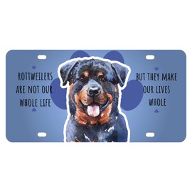 Rottweiler Watercolor Mini Metal License Plate 4.75 x 2.25 inch