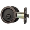 Dynasty Hardware Pocket Door Latch, Round Sliding Handle for Bathroom