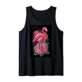 Flamingo Lotus Jungle Tropical Flower Bird Tank Top