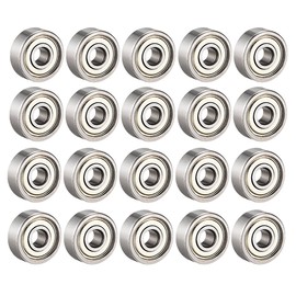 uxcell 624ZZ Ball Bearing 4mm x 13mm x 5mm Double Shielded 624-2Z 80024 Deep Groove Bearings, Carbon Steel (Pack of 20)