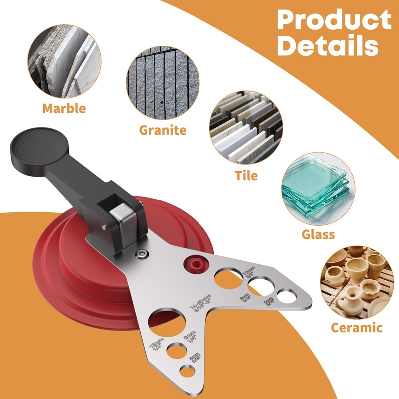 Snowtaros Drill Hole Saw Guide Jig Precision Tool for Clean