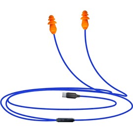 HomeSpot KR10C Work Earbuds, 27dB NRR, USB Type C Wired Headphones with in-line Control and Mic, Noise Reduction for Work Construction, Lawn Mowing