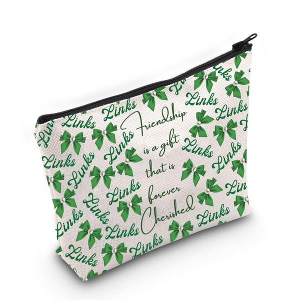 MEIKIUP Links Sorority Makeup Bag Links Sorority Gift Green &