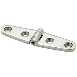 Attwood 66025-3 Stainless Steel Strap Hinges - Four Hole Standard, 4" Length