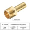 PATIKIL Straight 8mm Barb G1/4 Male Thread Hose Hook Fitting