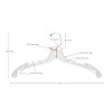 NAHANCO 505 Plastic Dress Hanger, Middle Heavy Weight, 17", Clear