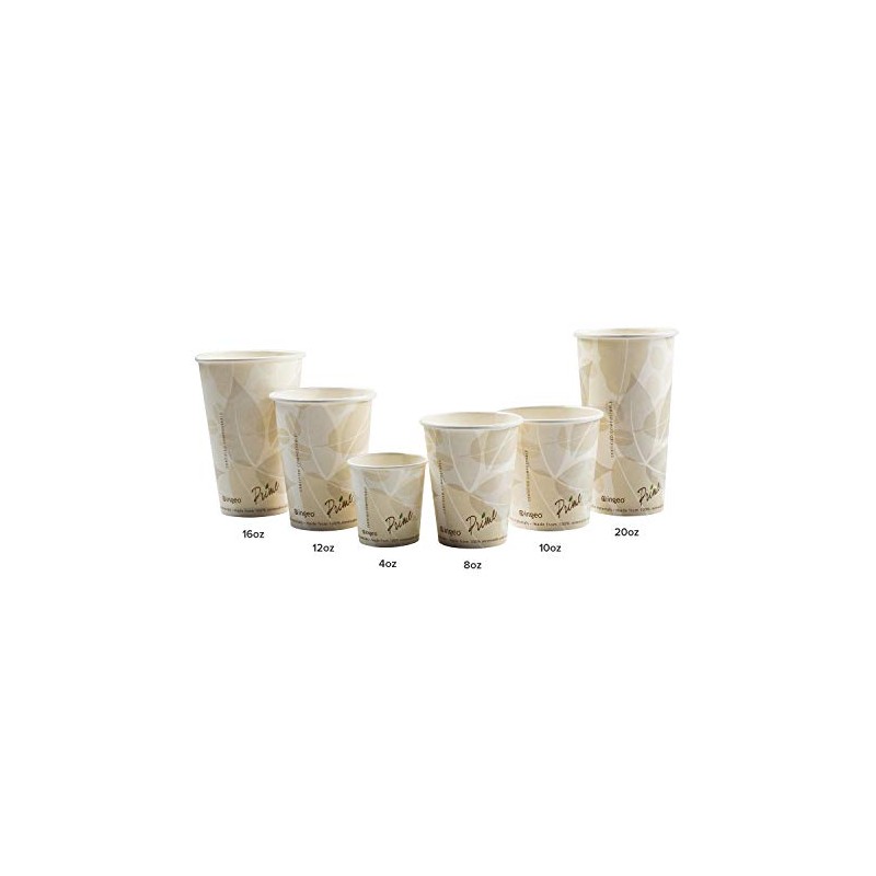 8-oz. PrimeWare PLA Lined 100% Compostable Hot Cup/Case / 1000ct