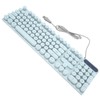 Gaming Keyboard USB Round 104 Keycaps Backlit Ergonomic Fodable Feet