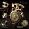 Brass Rocker-Arm Refillable Liquid-Fuel Lighter – Mechanical One-Hand Pocket Lighter