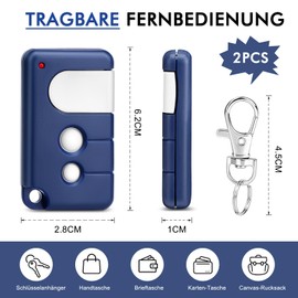 433.92 MHz Garage Door Opener for Hörmann Handheld Transmitter, with Chamberlain LiftMaster MotorLift, Pack of 2 Garage Handheld Transmitter Compatible with 84335EML, 84333EML, 84333E, 84330E, 94333E,