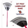 Bully Tools Poly Lawn and Leaf Rake - Fiberglass Handle,