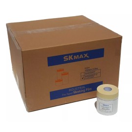 SKmax Pre-taped Masking, 3/4" Masking Tape with 1.5 Ft Drop Down Film By 27YDS
