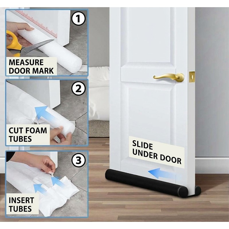 36-Inch Adjustable Door Draft Stopper & Breeze Blocker – Soft