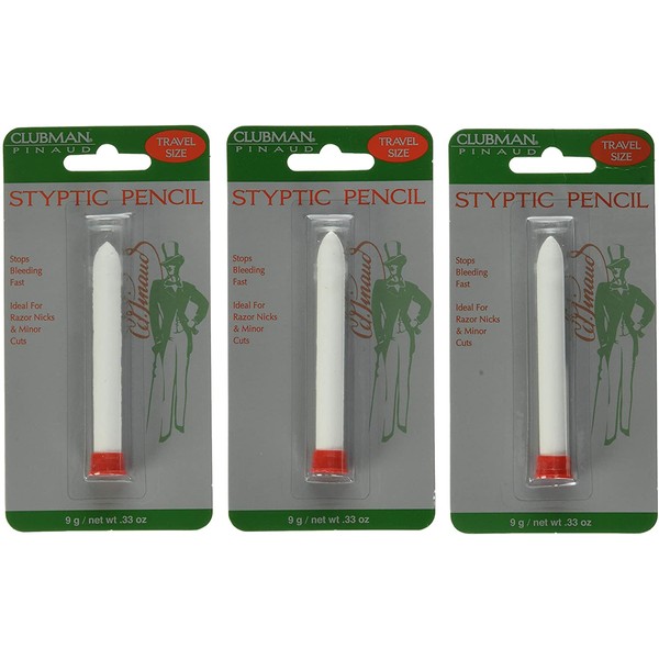 Clubman Clubman Pinaud Styptic Pencil, 0.33 oz (Pack of 3)