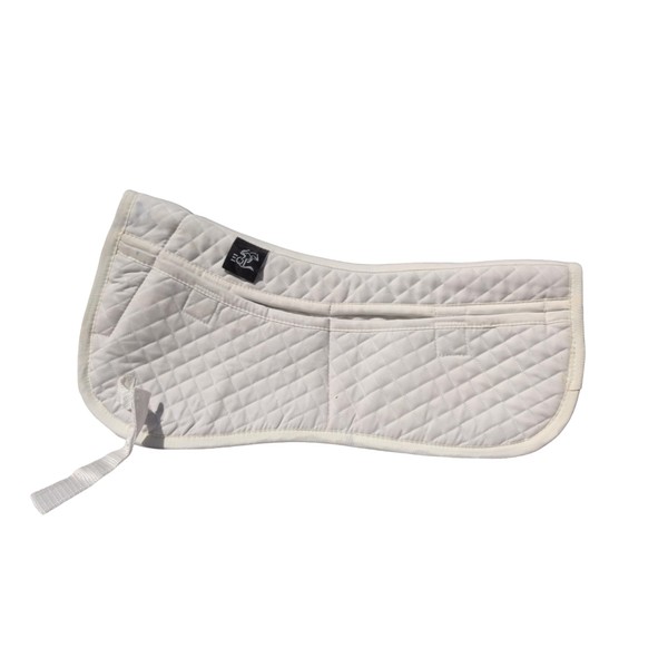 Equine Half Pad Cotton - Wool Felt (White)