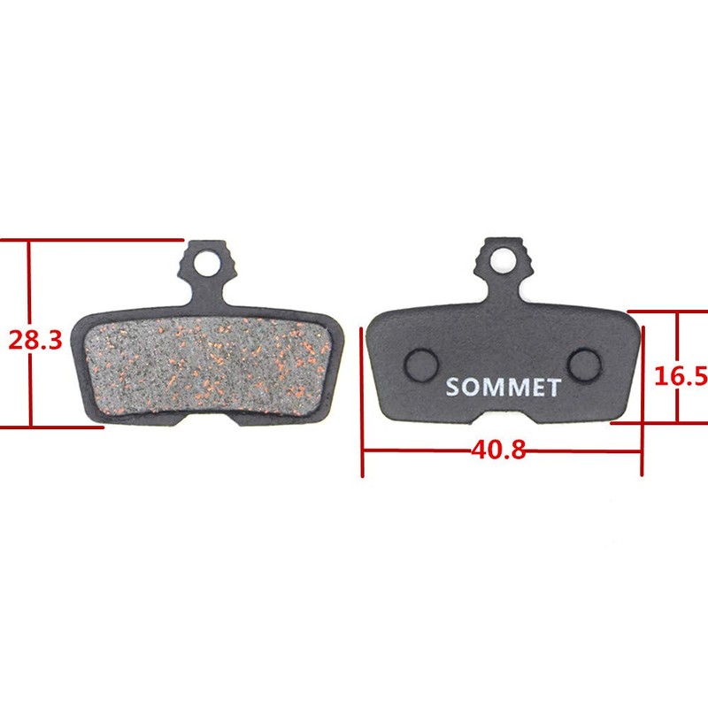 SOMMET 4 pairs Resin and Semi-Metallic Disc Brake Pads fit