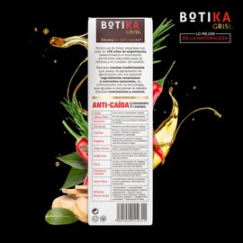 Botika Shampoo Anticaída | Cuidado del pelo, belleza, shampoo anti-caída, ingredientes naturales, vitaminas, jalea real, proteínas y extractos naturales | 480 ml