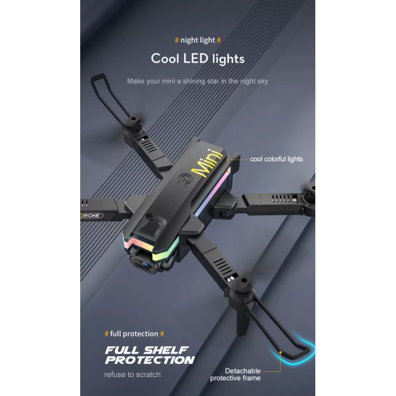 Pmarket Mini Drone Xt8 Frame Rc Plegable Wifi Control De