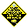 Grandchildren On Board Keep Your Distance Car Sign Suction Cup