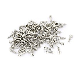 uxcell 100 Pcs M1.4 X 5mm Stainless Steel Phillips Round Head Self Tapping Screws Bolts