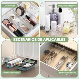 25PCS Organizadores de Cajones de Plástico Transparente, Organizador de Maquillaje Apilables en 4 Tamaños Diferentes, Organizadores de Acrilico para  