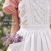 Women's Lace Bib Apron for Cooking – Ruffled Cotton-Polyester Pinafore