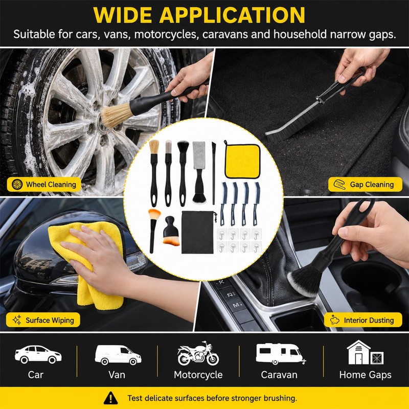 21PCS Car Detailing Kit, Car Cleaning Brush And Detailing Brushes