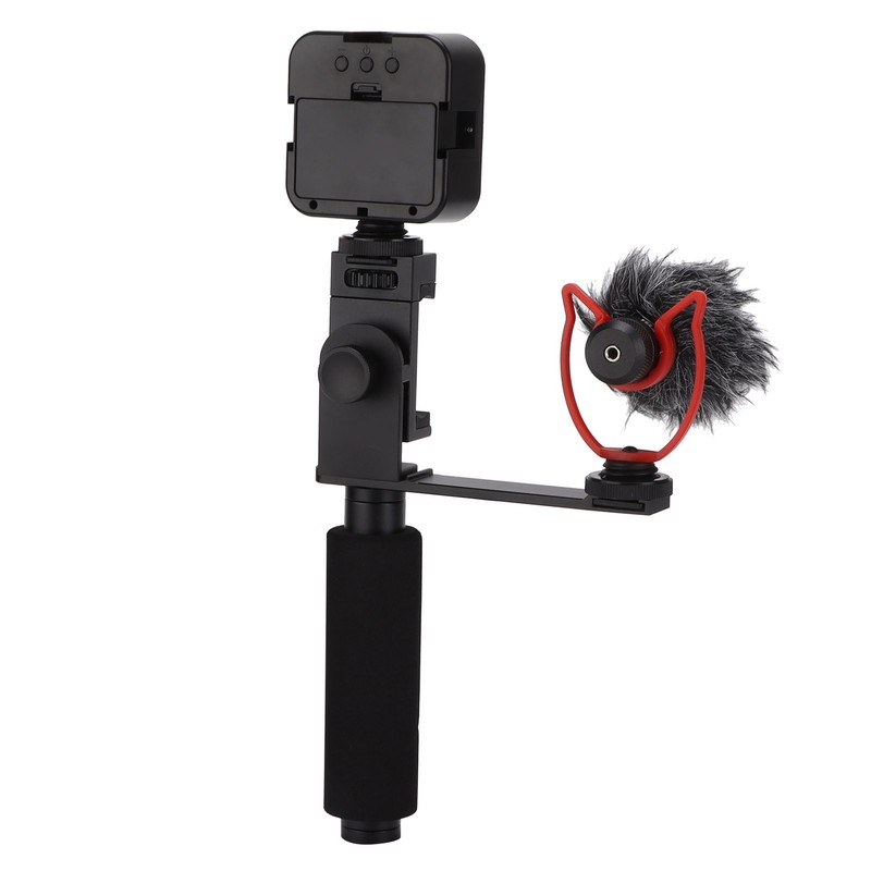 YELANGU Smartphone Vlogging Hand Grip Set Video Recording Holder Handle