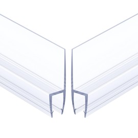 AmazerBath Shower Door Side Seal Strip (Set of 2), Frameless Glass Shower Door Seal Strip - Suitable for 1/4 Inch Glass, 78 inch