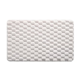 LUGHURS Thickened Memory Foam Bath Mat – Ultra Plush, Super Absorbent, Non-Slip, Quick-Dry Foot Mat – Perfect for Bathroom Comfort & Safety (White, 16" x 24", Rectangular Without Strap)