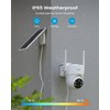 ieGeek Security Cameras Wireless Outdoor, with Adjustable&Removable Solar Panel, 360°PTZ,