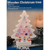 Noma Wooden Christmas Tree with Colour Changing LEDs, 31 cm