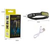 Headlamp Rechargeable Forehead Head Light LED Light Flashlight,3 Strips of