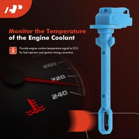 A-Premium Engine Coolant Temperature Sensor [2 Pins] Compatible with Ford Escape 2013-2017, Focus 2012-2018, Fiesta 2011-2019, C-Max CMax 2013-2018, Transit Connect 2014-2018 & Lincoln MKC 2015-2019
